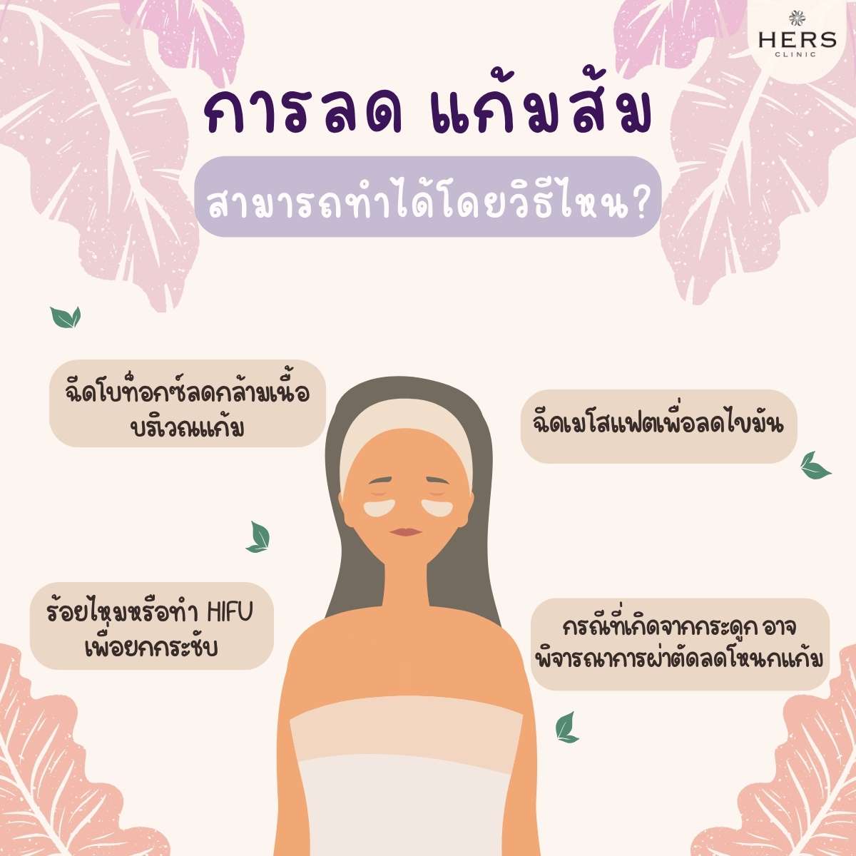 การลด แก้มส้ม สามารถทำได้โดยวิธีไหน?