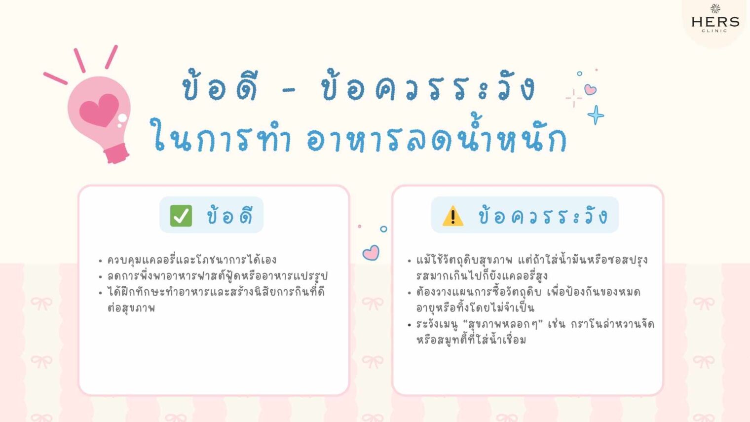 ข้อดี – ข้อควรระวังในการทำ อาหารลดน้ำหนัก